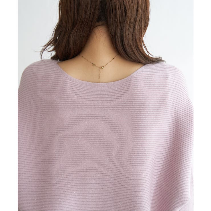 横リブドルマンラメニットプルオーバー | ikka  | 詳細画像38 