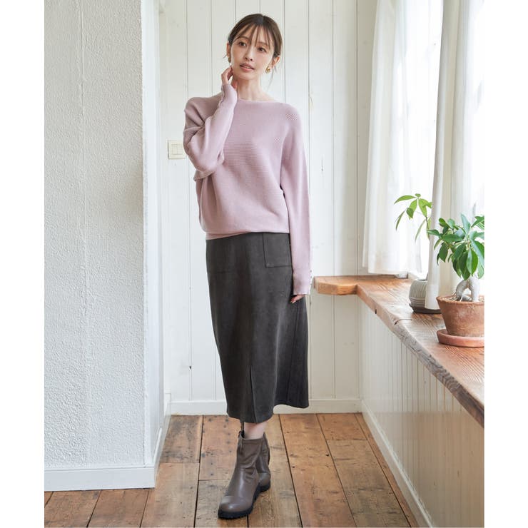 横リブドルマンラメニットプルオーバー | ikka  | 詳細画像4 