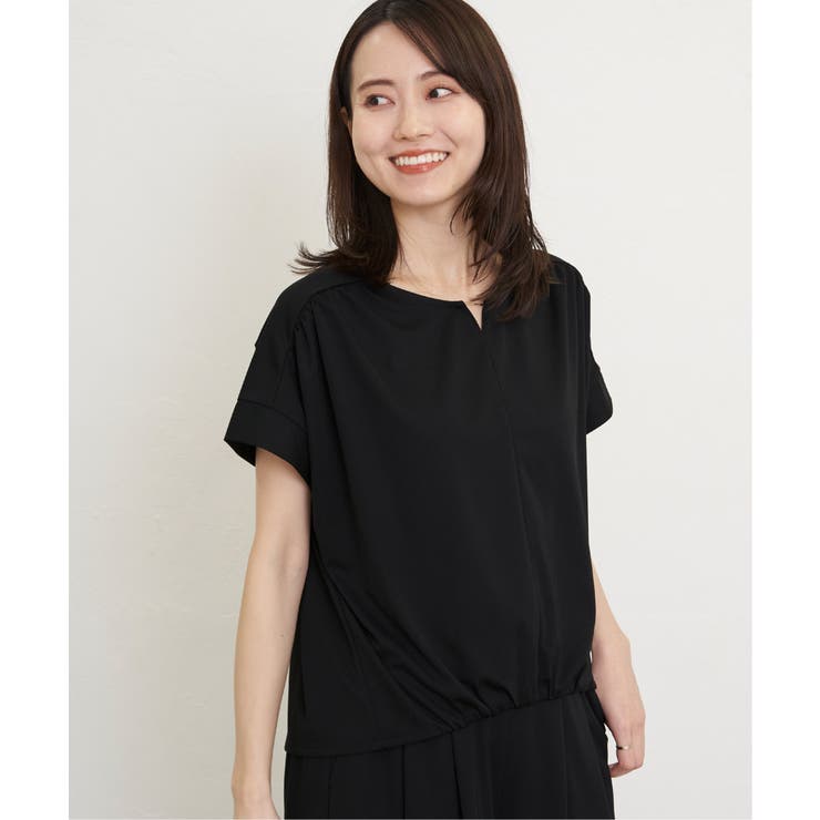 ブラック | 【接触冷感／セットアップ対応】GOKU楽冷感さらっとプルオーバー | ikka 