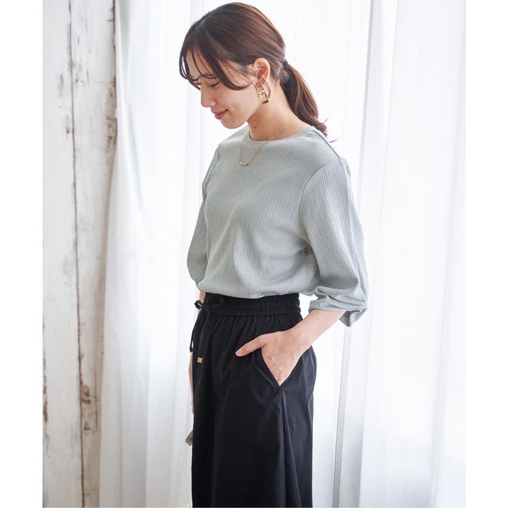 ジャガードホイップスリーブプルオーバー | ikka  | 詳細画像14 