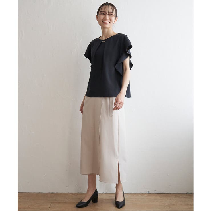 麻調バー付きブラウス | ikka  | 詳細画像7