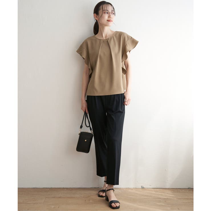 麻調バー付きブラウス | ikka  | 詳細画像3