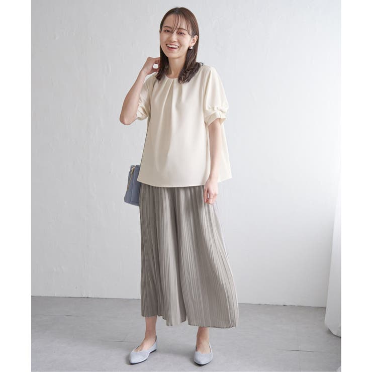 ドライタッチ袖リボンブラウス | ikka  | 詳細画像7 