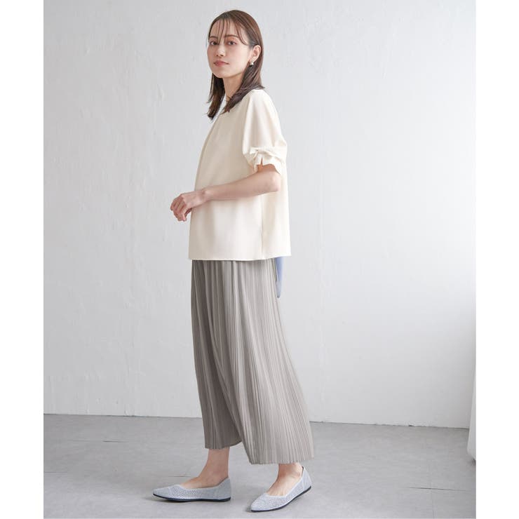 ドライタッチ袖リボンブラウス | ikka  | 詳細画像8 