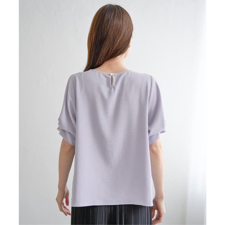 ドライタッチ袖リボンブラウス | ikka  | 詳細画像13 