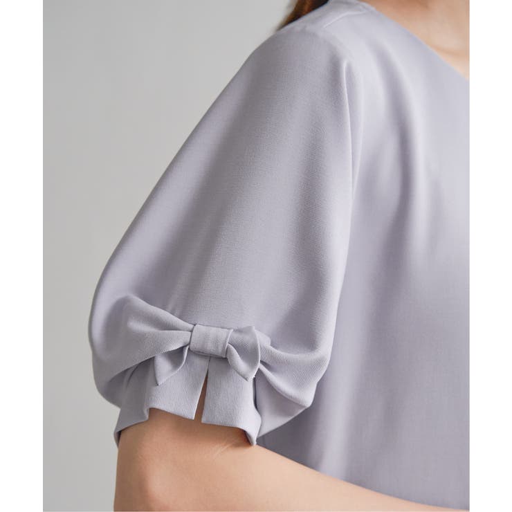 ドライタッチ袖リボンブラウス | ikka  | 詳細画像16 
