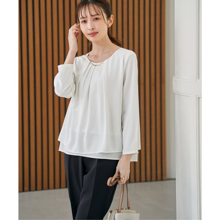 チャームデザインブラウス | ikka  | 詳細画像1 