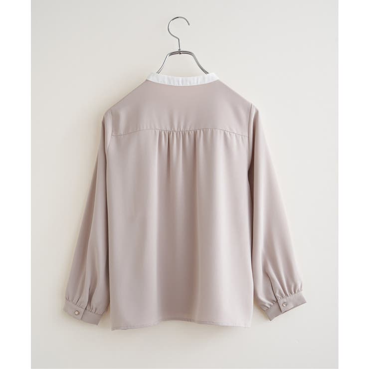 ジョーゼットバイカラーブラウス | ikka  | 詳細画像12 