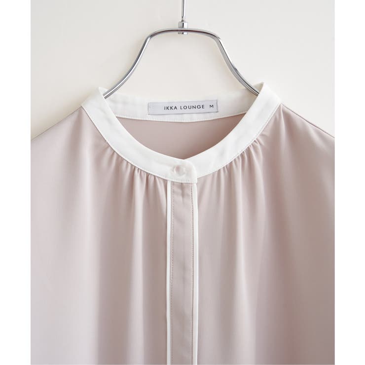 ジョーゼットバイカラーブラウス | ikka  | 詳細画像16 