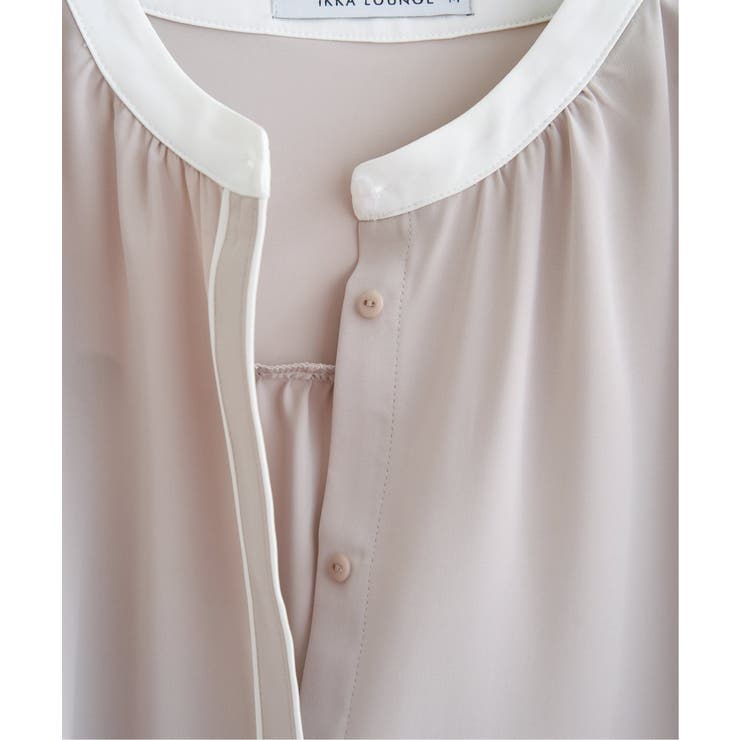 ジョーゼットバイカラーブラウス | ikka  | 詳細画像17 