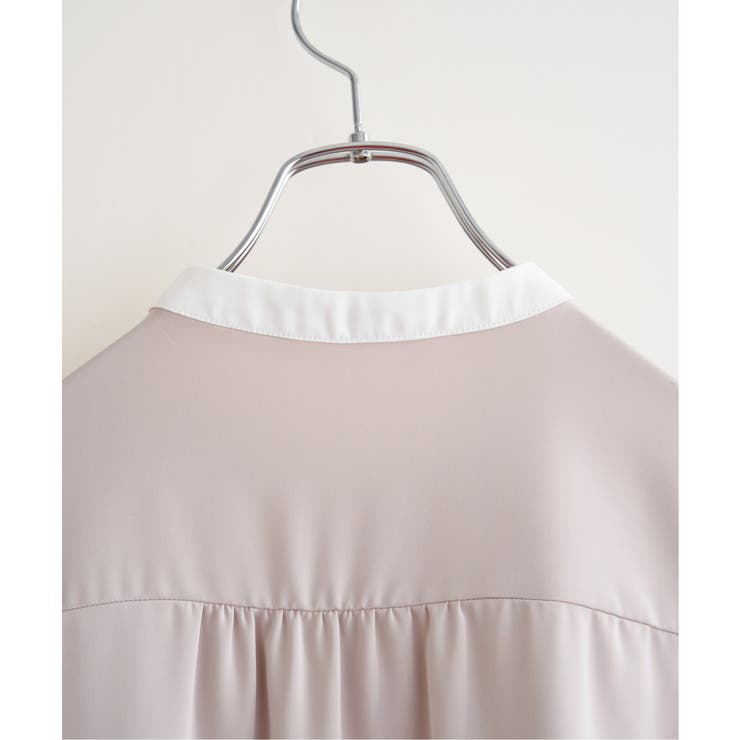 ジョーゼットバイカラーブラウス | ikka  | 詳細画像18 