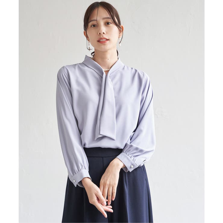 ボータイデザインブラウス | ikka  | 詳細画像8 