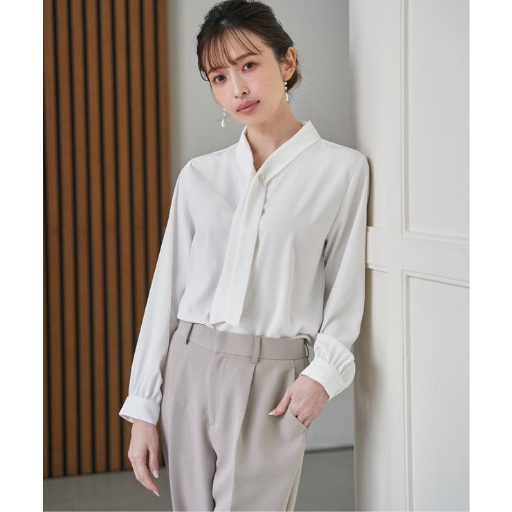 ボータイデザインブラウス | ikka  | 詳細画像12 