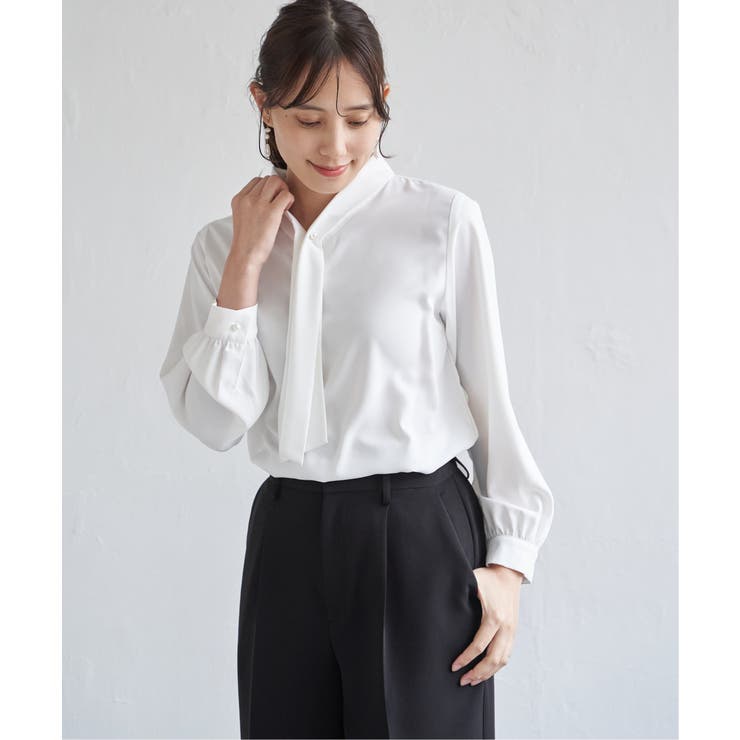 ボータイデザインブラウス | ikka  | 詳細画像16 