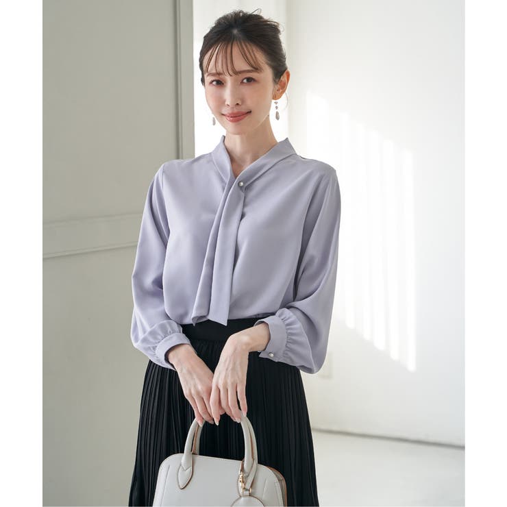 ボータイデザインブラウス | ikka  | 詳細画像2 