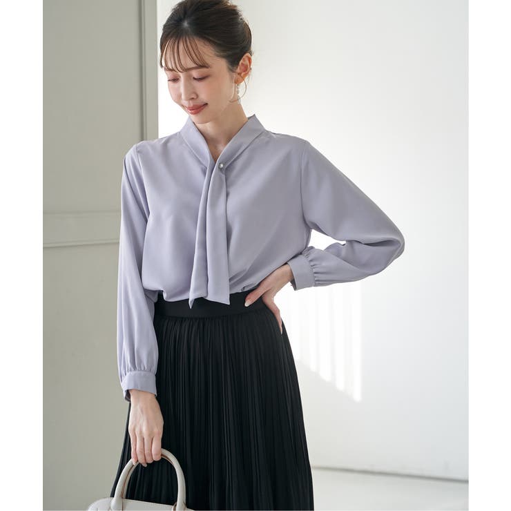 ボータイデザインブラウス | ikka  | 詳細画像3 