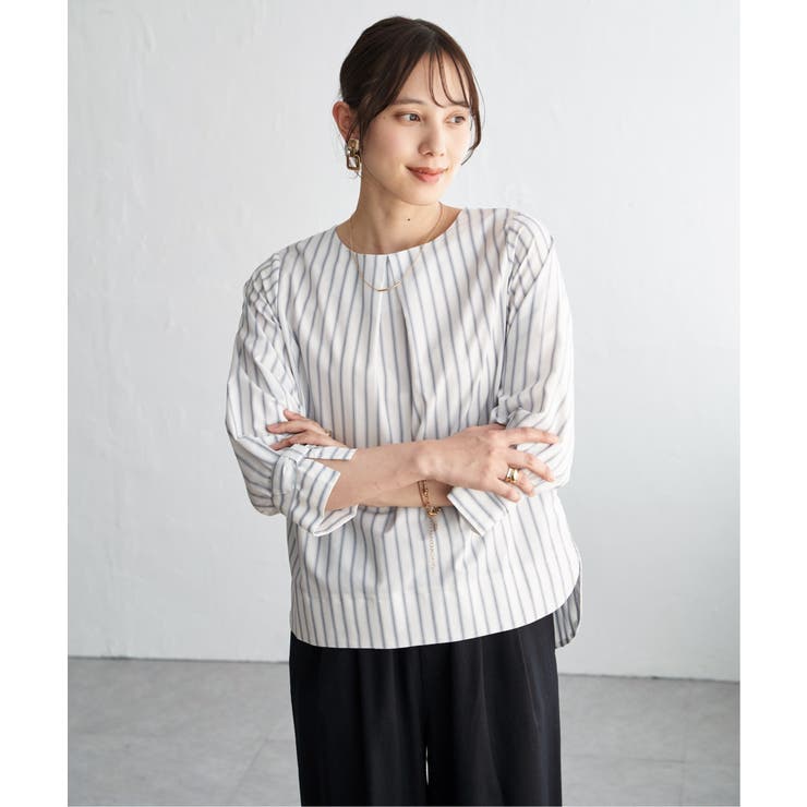 オフホワイト | 2WAY袖リボンブラウス | ikka 