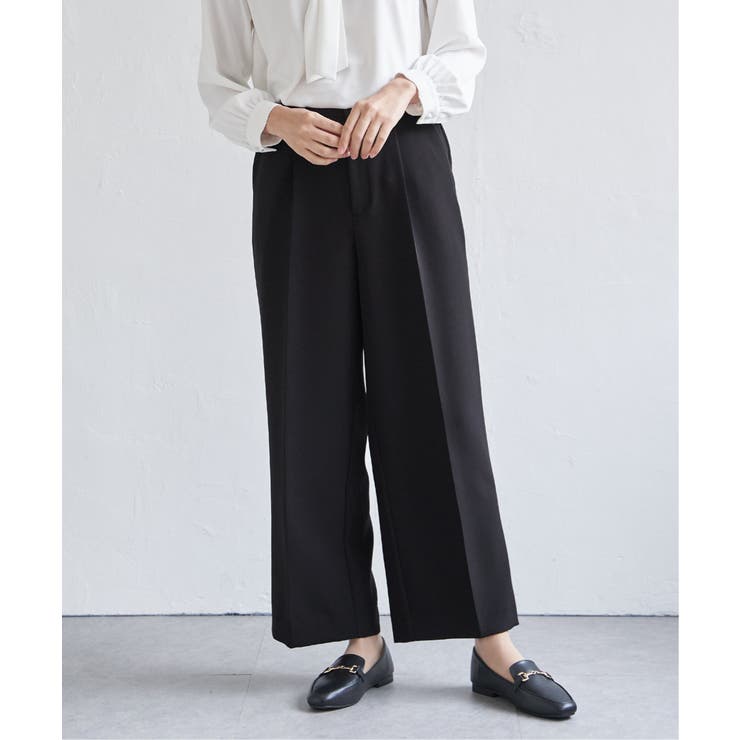 【洗濯機で洗える／セットアップ対応】ウォッシャブルワイドパンツ | ikka  | 詳細画像12 