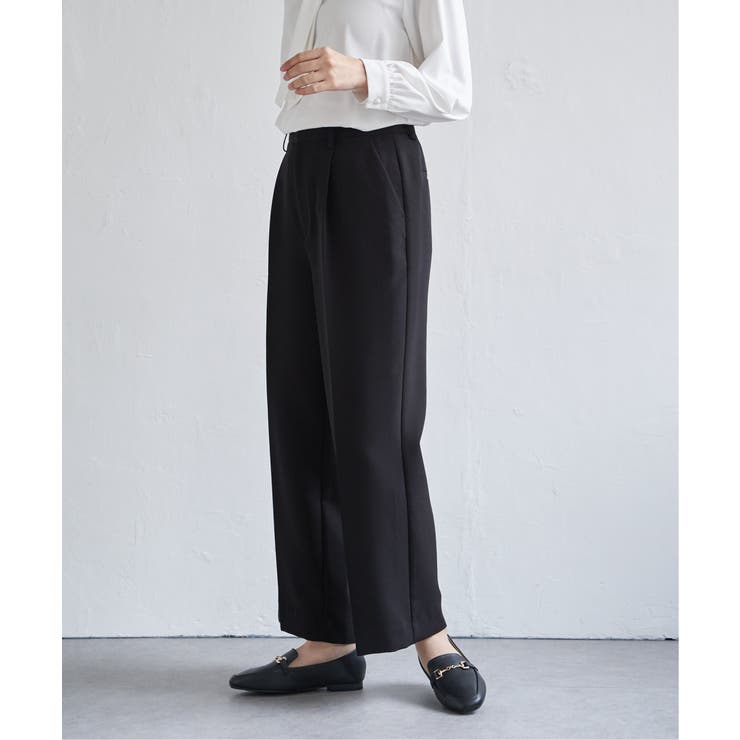 【洗濯機で洗える／セットアップ対応】ウォッシャブルワイドパンツ | ikka  | 詳細画像13 