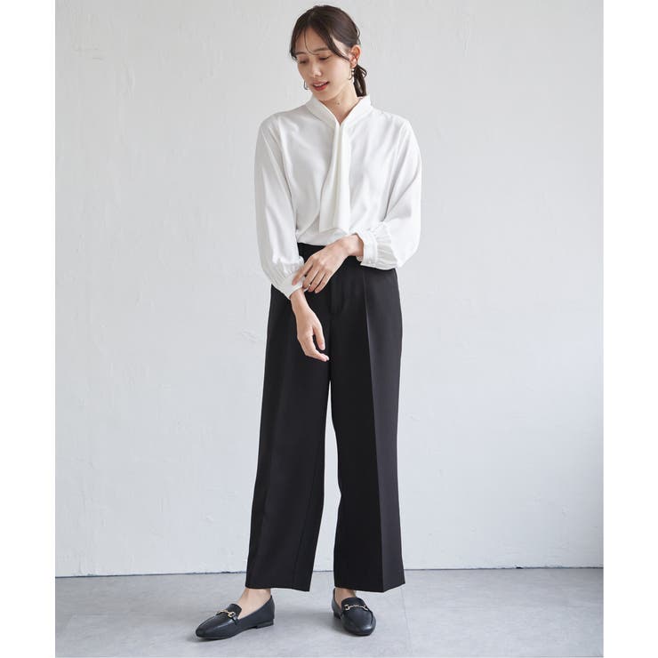 【洗濯機で洗える／セットアップ対応】ウォッシャブルワイドパンツ | ikka  | 詳細画像16 