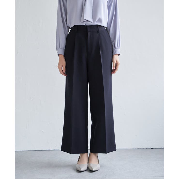 【洗濯機で洗える／セットアップ対応】ウォッシャブルワイドパンツ | ikka  | 詳細画像21 