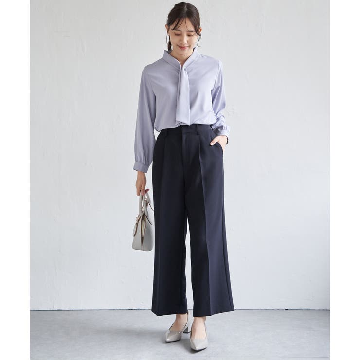 【洗濯機で洗える／セットアップ対応】ウォッシャブルワイドパンツ | ikka  | 詳細画像3 