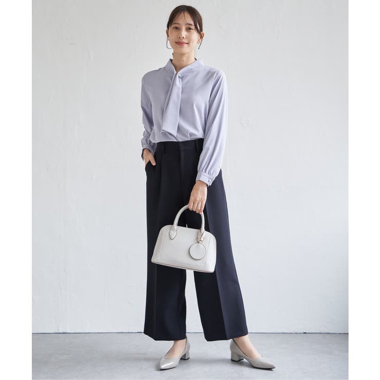 【洗濯機で洗える／セットアップ対応】ウォッシャブルワイドパンツ | ikka  | 詳細画像4 