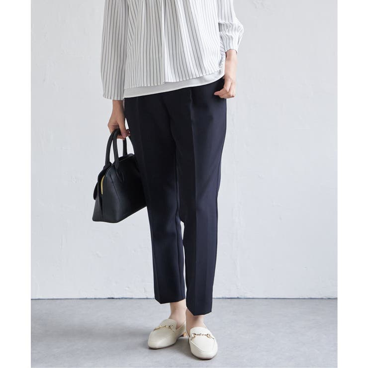 【洗濯機で洗える／セットアップ対応】ウォッシャブルテーパードパンツ | ikka  | 詳細画像12 