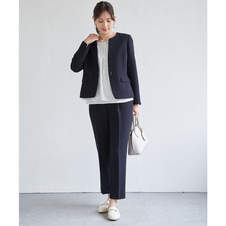 【洗濯機で洗える／セットアップ対応】ウォッシャブルテーパードパンツ | ikka  | 詳細画像13 