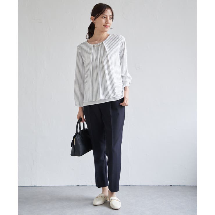 【洗濯機で洗える／セットアップ対応】ウォッシャブルテーパードパンツ | ikka  | 詳細画像15 