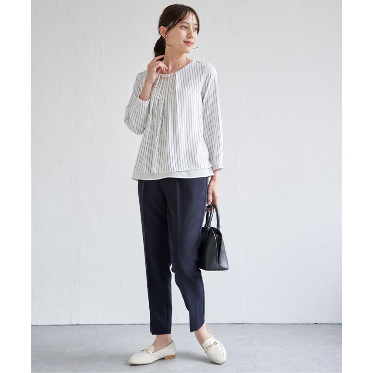 【洗濯機で洗える／セットアップ対応】ウォッシャブルテーパードパンツ | ikka  | 詳細画像16 