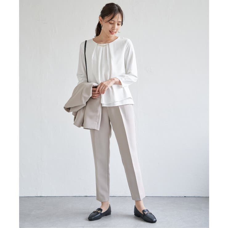 【洗濯機で洗える／セットアップ対応】ウォッシャブルテーパードパンツ | ikka  | 詳細画像22 