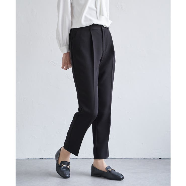 【洗濯機で洗える／セットアップ対応】ウォッシャブルテーパードパンツ | ikka  | 詳細画像1 