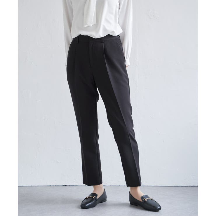 【洗濯機で洗える／セットアップ対応】ウォッシャブルテーパードパンツ | ikka  | 詳細画像2 