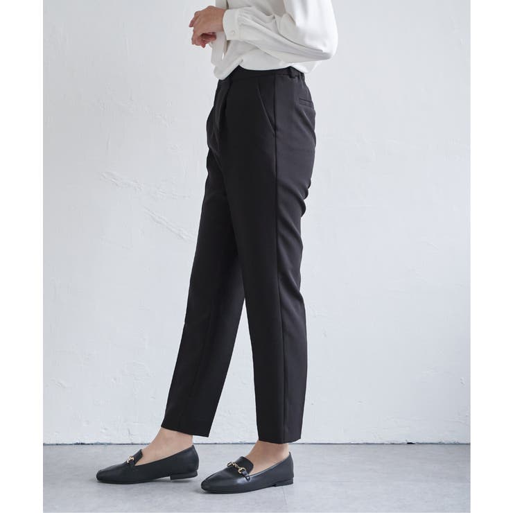 【洗濯機で洗える／セットアップ対応】ウォッシャブルテーパードパンツ | ikka  | 詳細画像3 