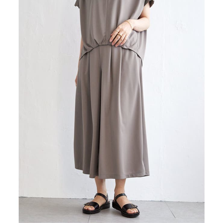 モカ | 【セットアップ対応】GOKU楽冷感スリットガウチョ | ikka 