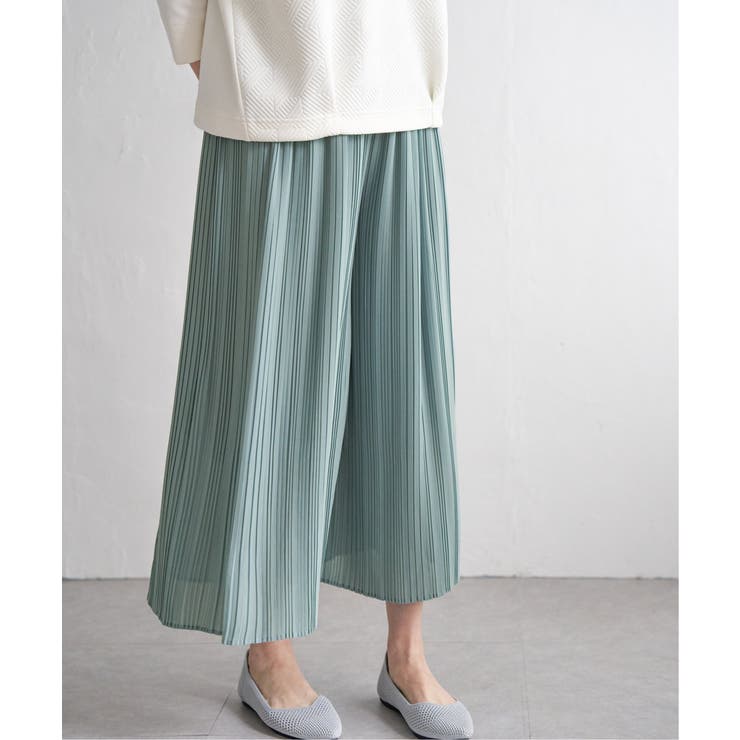 シフォンプリーツベルト付きスカーチョ[品番：IKAW0022090
