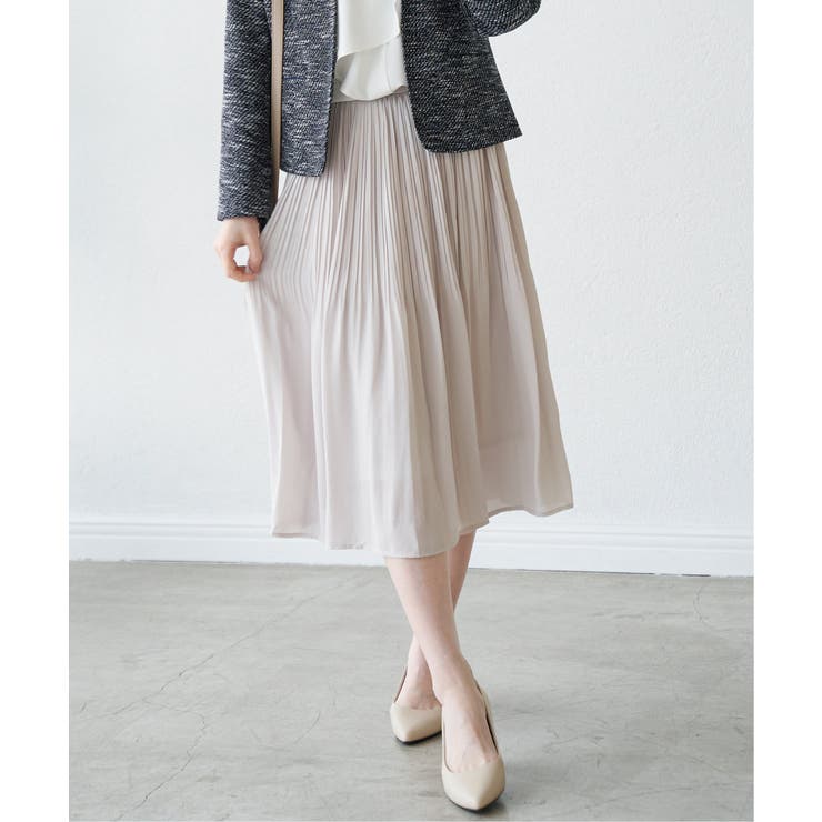 シフォンプリーツスカート | ikka  | 詳細画像1 