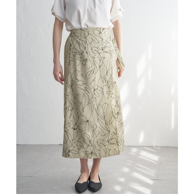 リネンライクラップスカート | ikka  | 詳細画像10