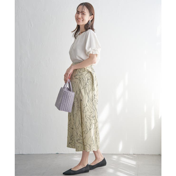 リネンライクラップスカート | ikka  | 詳細画像4