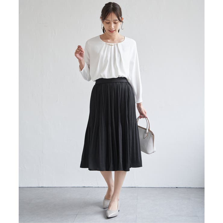 サテンプリーツスカート | ikka  | 詳細画像8 