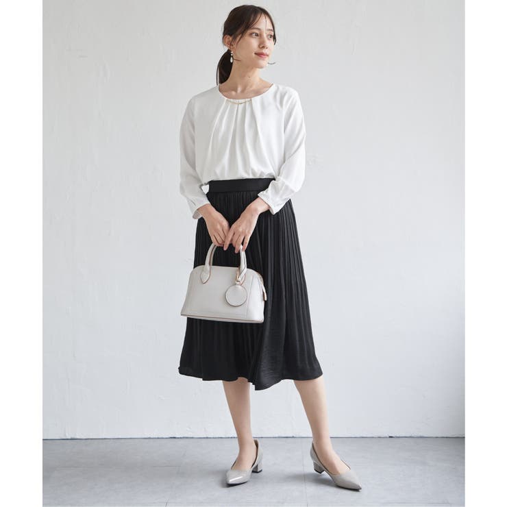 サテンプリーツスカート | ikka  | 詳細画像10 