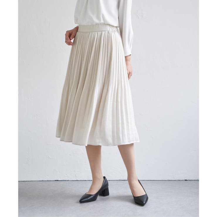サテンプリーツスカート | ikka  | 詳細画像2 