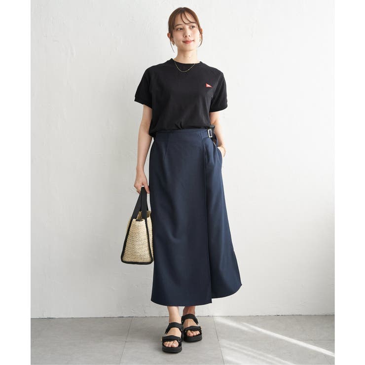 バックル付きラップ風スカート | ikka  | 詳細画像19 