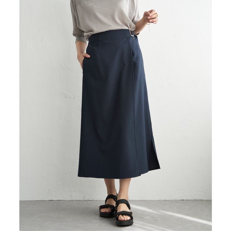 バックル付きラップ風スカート | ikka  | 詳細画像20 