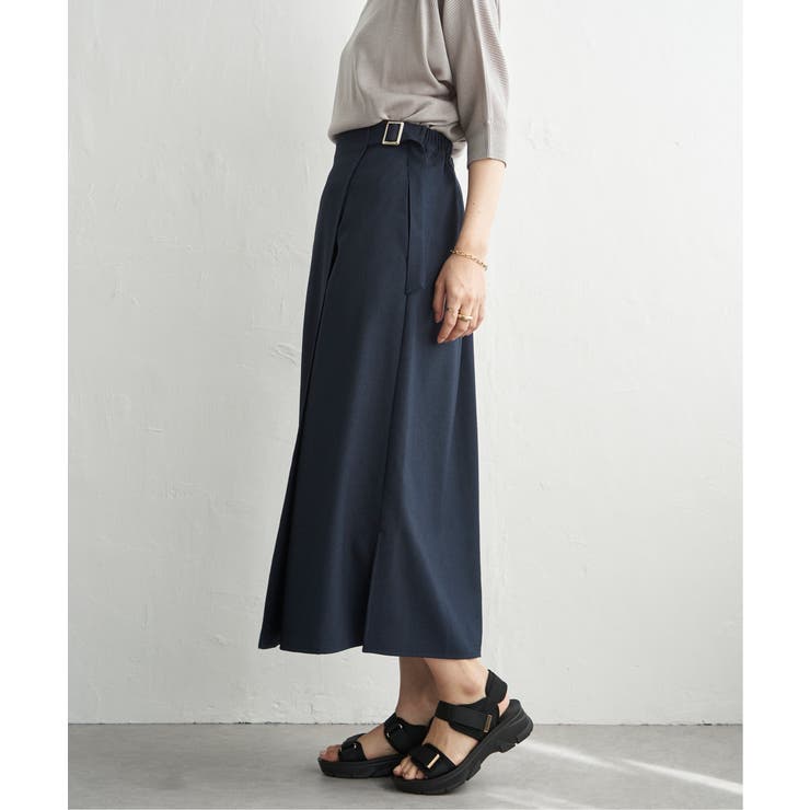 バックル付きラップ風スカート | ikka  | 詳細画像21 