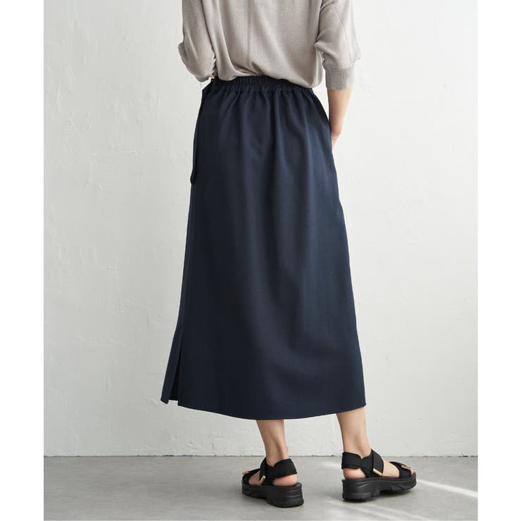 バックル付きラップ風スカート | ikka  | 詳細画像22 