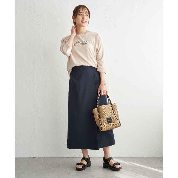 バックル付きラップ風スカート | ikka  | 詳細画像26 