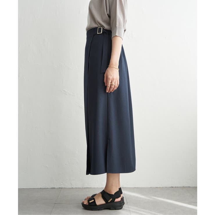 バックル付きラップ風スカート | ikka  | 詳細画像27 