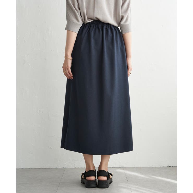 バックル付きラップ風スカート | ikka  | 詳細画像28 